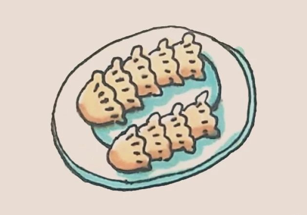 简笔画年饺