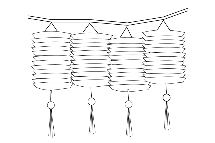 元宵节灯笼简笔画图片