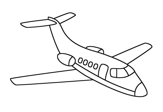 喷气式飞机简笔画