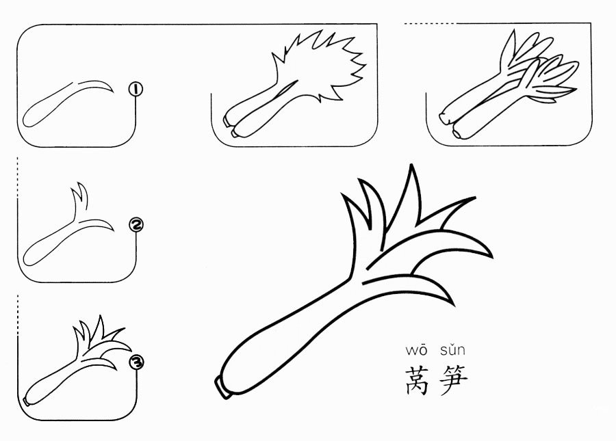 莴笋怎么画