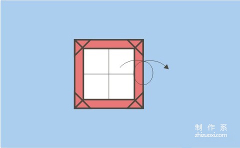 教你通过折纸折字母“X”的折纸方法图解教程5