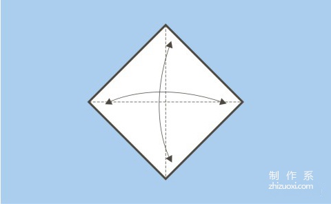 教你通过折纸折字母“X”的折纸方法图解教程1